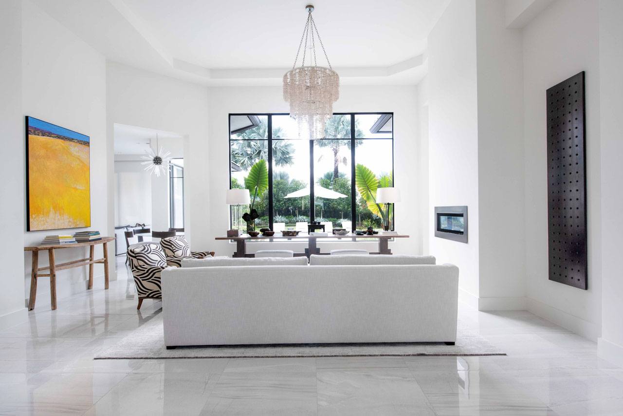 Living Room View - Interior Design Delray Beach